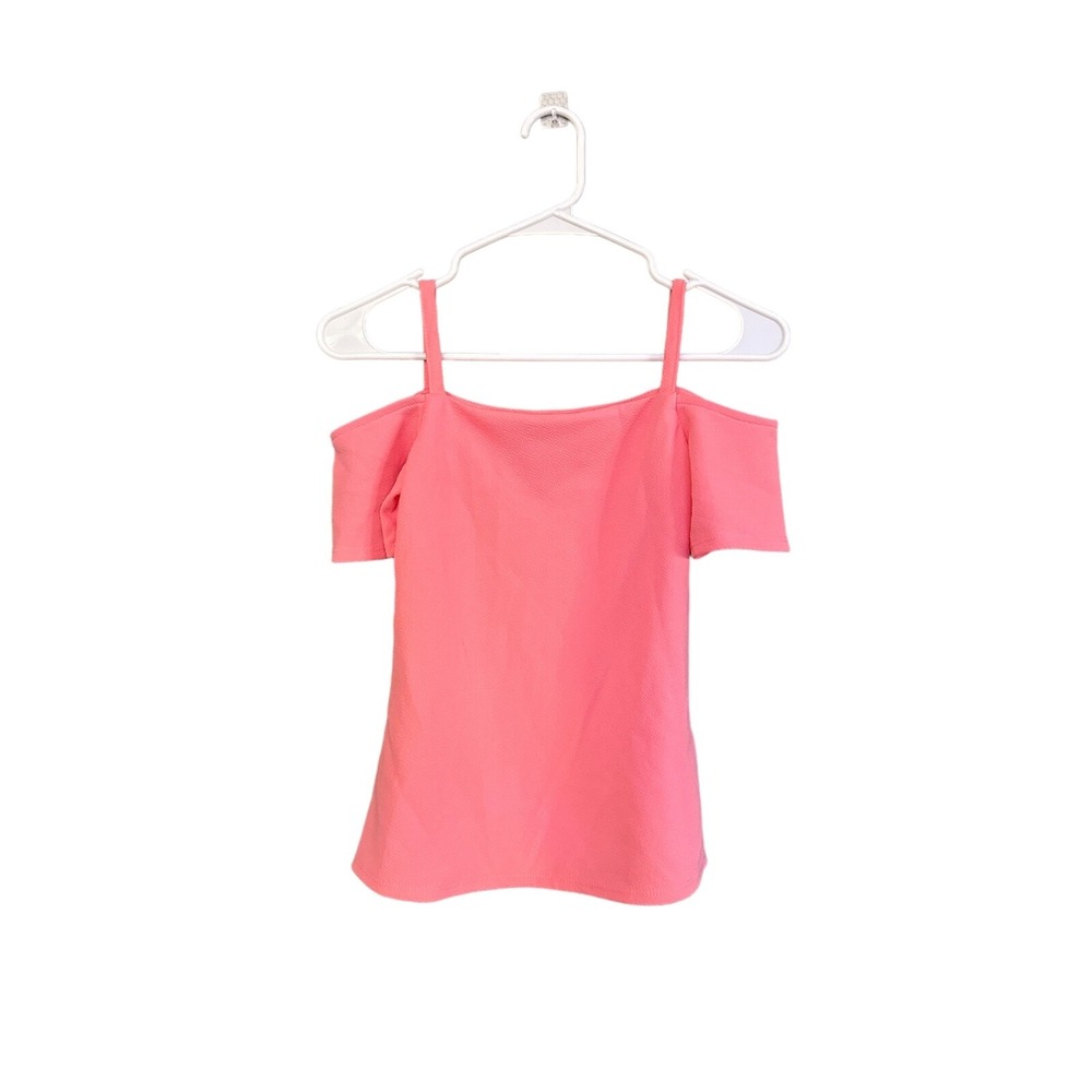 Bar III Cold Shoulder Pink Top Womens Size XXS